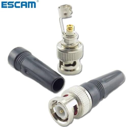 10pcs Surveillance BNC Connector Male plug adapter for Twist-on Coaxial RG59 Cable for CCTV Camera Video/AUDIO Connector