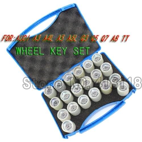 Master Wheel Lock Key Set For AUDI A3 A4L A5 A6L Q3 Q5 Q7 A8 TT