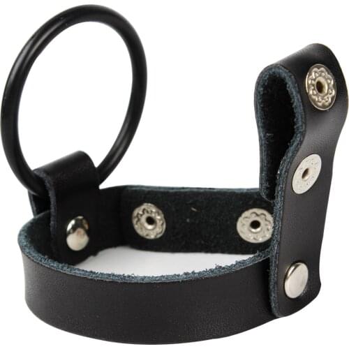 Penis Sleeve Silicone Cock Ring Sex Toys Bondage Set Kit Male Chastity Belt Device Cockring Reuseable Leather