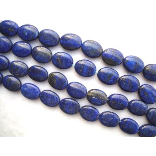 Natural Lapis Lazuli Flat Oval Shape 15*20mm Loose Beads For Jewelry Making DIY Bracelet Necklace Earrings