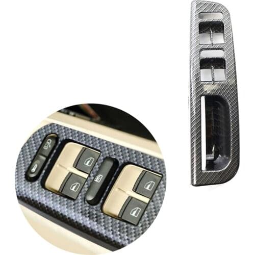 1PCS Door Window Switch Control Panel Right Handle Driver for VW Golf Jetta Bora MK4 1995-2005 Car Interior Carbon Fiber Pattern