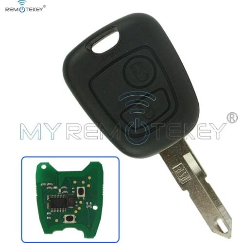 Fits to Peugeot 206 2 buttons FOB car REMOTE KEY 433MHz with transponder chip remtekey