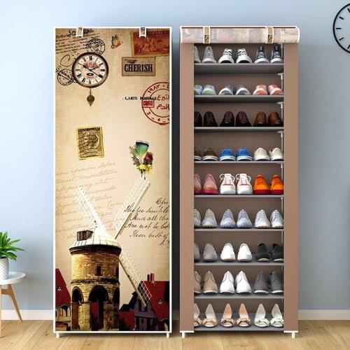 Nonwoven Fabric Shoe Rack Multilayer Easy Assemble Home Dorm Space-saving Storage Organizer Shelf Simple furniture Shoes Cabinet