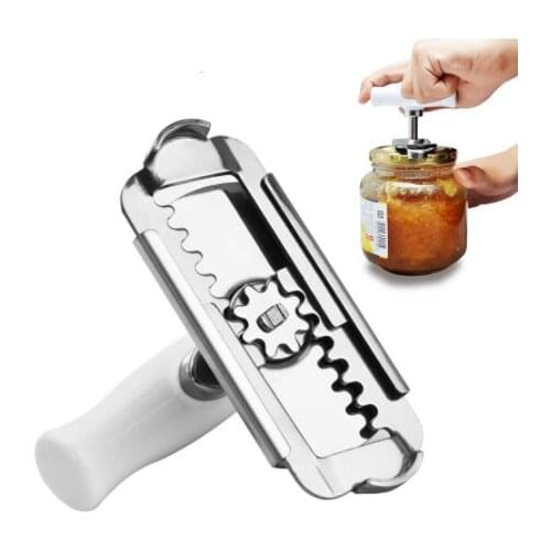 Adjustable Jar Opener Stainless Steel Lids off Jar Opener Bottle Opener Can Opener for 1-4 inches Kitchen Gadget