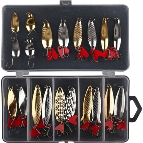 FISHINAPOT 20pcs/10pcs Mixed Model Fishing Lures Kit Spoon Bait Iscas Artificial Wobbler Hard Bait For Bass Pike Fishing Geer