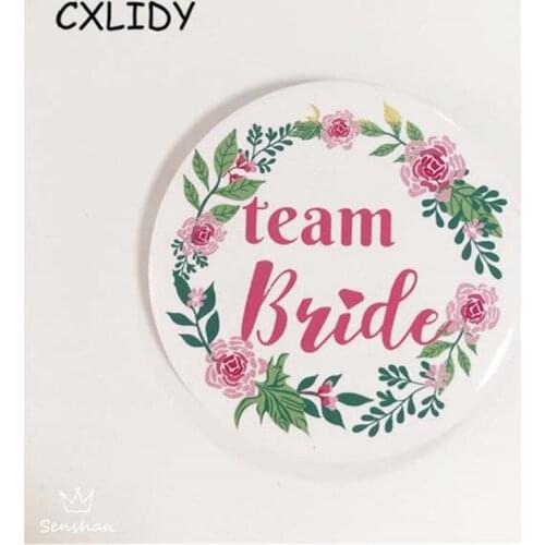 Safflower greenery Hen Party Supplies Wreath Team Bride Badge Bride To Be Garland Badge Wedding farewell sign Decoration qq079