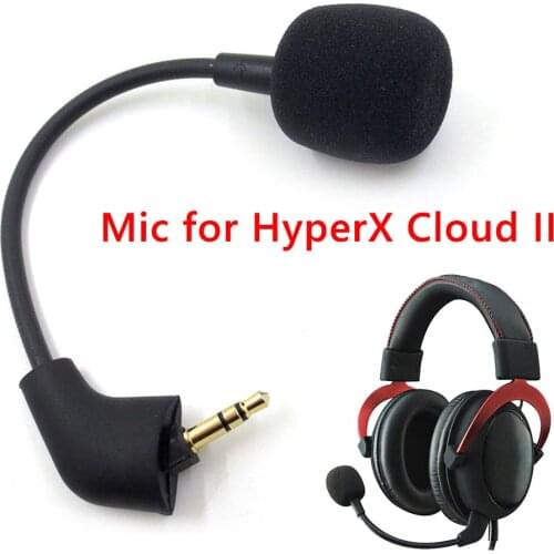 Replacement Game Mic 3.5 Mm Microphone for Kingston Hyperx Cloud Alpha 2 II X Core Pro Silver Cloudx Cloud9 Gaming Headset