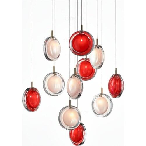 Modern Simple Designer Glass Ceiling Chandelier Led Kitchen Fixture Living/Model Room Restaurant Villa Staircase Bedside Office