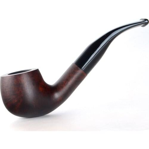 Briar pipes tobacco smoking pipe smooth finish 9mm filter bent pot pipe shape #CK1010