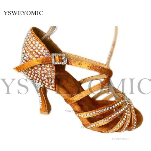 Girls Ladies Latin Indoor Sport Dance Shoes Black Silver Slim Giltter Latino Dancing Shoes for Women Ballroom Salsa Dance Shoe