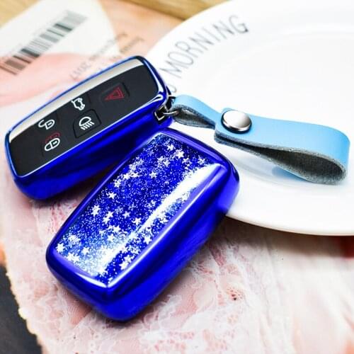 Funny Bling Colourful TPU Car key cover key shell auto key case for Land Rover Range Rover Evoque Discovery 4 /Sport for Jaguar