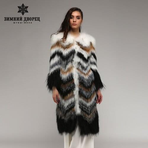 Winter palace 2017 classic Style fox coat . Genuine Leather Knitted fur fox coat,Fashion Slim Fur Winter fox coat women