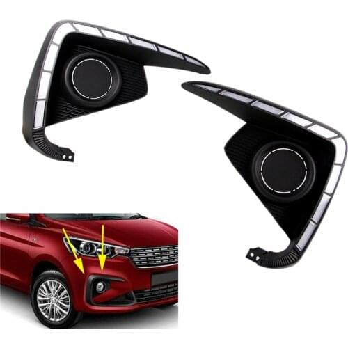 1 Pair Car Daytime Running Light Daylight LED 12V Emergency Warning Turn Signal Lamp for Suzuki Ertiga 2018-2019 Car Front Light
