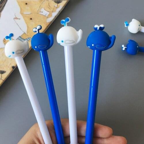 1 PCs Creative Fresh Whale Neutral Pen Black Cartoon Cute Water Pen Student Signature Office Kawaii School Supplies Pen