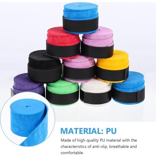 12pcs Racket Overgrips Anti-slip Tennis Racket Overgrips Sweatband Grip Tape (Random color)