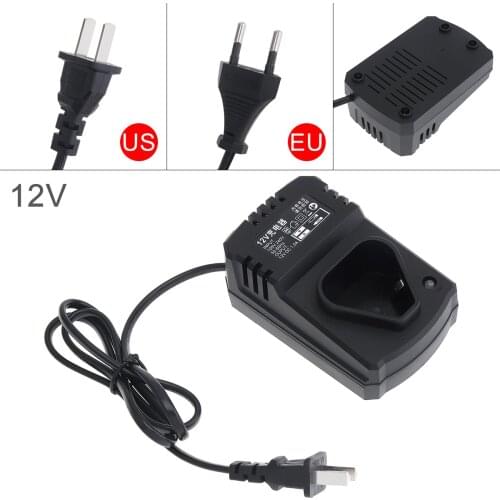 DC 12V Portable Multifunction Li-ion Lithium Battery Charger Rechargeable Power Adapter for Electric Drill Screwdriver