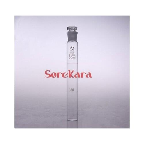 2x Color Comparison Tube Colorimeter Tube 50ml Glass Colorimetric tube with Stopper