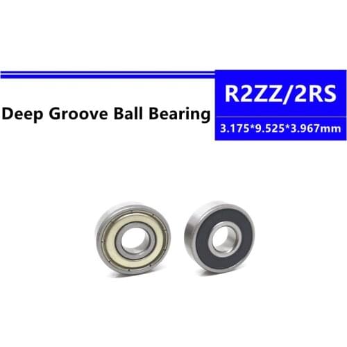 50/100/500pcs R2ZZ R2-2RS R2-2Z R2-RS R2RS Deep Groove Ball Bearings 3.175*9.525*3.967 mm inch bearing 3.175 x 9.525 x 3.967 mm