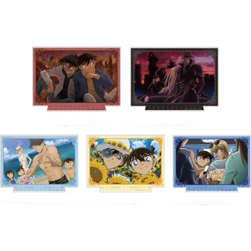 Anime Detective Conan Kudou Shinichi Haibara Ai Mouri Ran Acrylic Square Figure Stand Model Plate Tabletop Decor Collectible