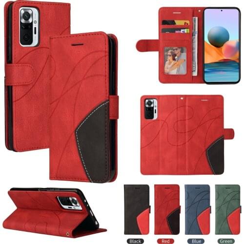 Classic Double Color Stitching Case for Xiaomi Redmi K40 K30 10X 9A 9C 8A Note 9S 8T 8 10 Pro Coque Flip Wallet Shockproof Cover