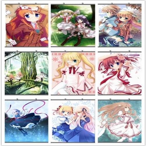 Coscase Japanese Anime Rewrite Ohtori Chihaya & Kagari & Senri Akane Home Decor Wall Scroll Poster Decorative Pictures