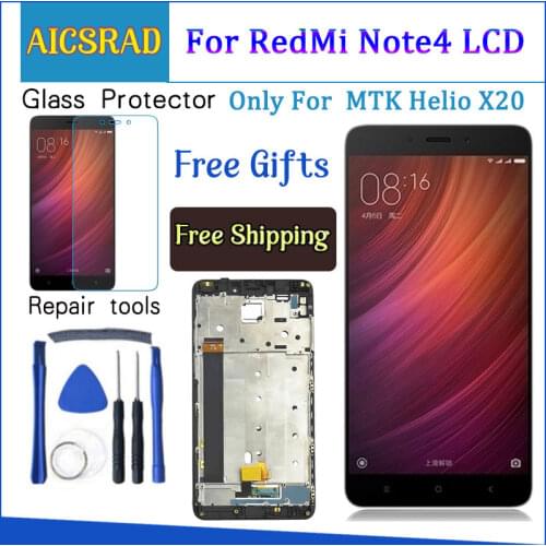 For Xiaomi Redmi Note 4 LCD Display and Touch Screen With Frame 5.5 Inch Tested For Xiaomi Redmi Note 4+Tools for MTK Helio X20