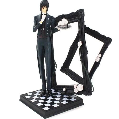 24cm Anime Black Butler Figures Book of Circus Sebastian Michaelis PVC Action Figure Collectible Model Toys Doll gifts for kids