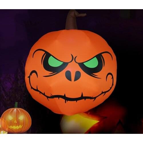 Halloween Christmas Inflatable LED Light Pumpkin Decoration Indoor Outdoor Garden Yard Blow up Props Xmas Toys Kids Gifts