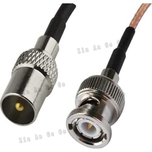 The factory sales RF Coaxial cable TV to BNC connector TV male to BNC male Plug RG316 Pigtail cable 15cm fast ship