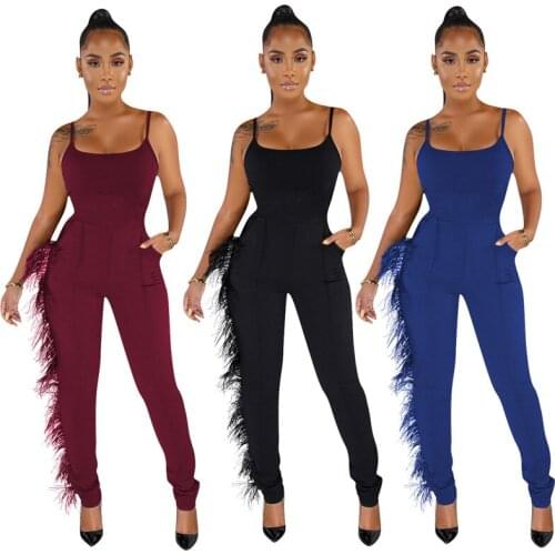 Adogirl Splicing Side Feature Jumpsuits Women High Waist Spaghetti Strap Streetwear Sleeveless Skinny Lady Sexy Style Romper