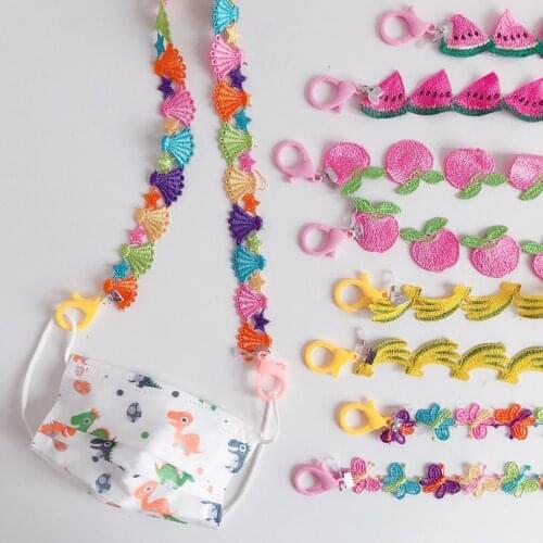 Korean Masking Chain Colorful Butterfly Shell Fruit Hanging Neck Anti-Drop Sunglasses Chain