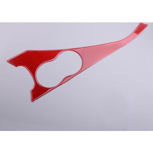 Red Carbon Fiber Car Center Console Cup Holder Panel Trim Fit For Infiniti Q50 Q60 2014 2015 2016 2017 2018 2019