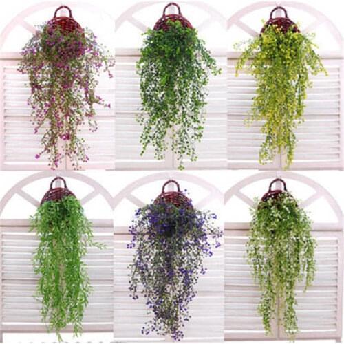 Fashion Ivy Vine Artificial Flowers With Green Leaves For Home Wedding Decoration Hanging Garland Home Decor