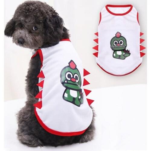 Cartoon Dog Shirt Summer Small Dog Clothes Chihuahua Tshirt Puppy Vest Yorkshire Terrier Pet Clothes Ropa Perro Pets Clothing