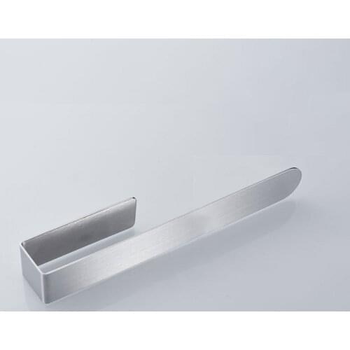 Towel Holder Bathroom Towels Rack Hanger Black Silver Stainless Steel Wall Hanging Towel Bar Organizer Kitchen Storage Shelf