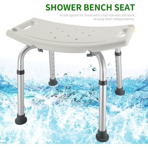 Non-slip Bath Chair Elderly Bathroom Shower Bench Adjustable Height Shower Tub Stool Bath Shower Seat Shower Chair for Disabled