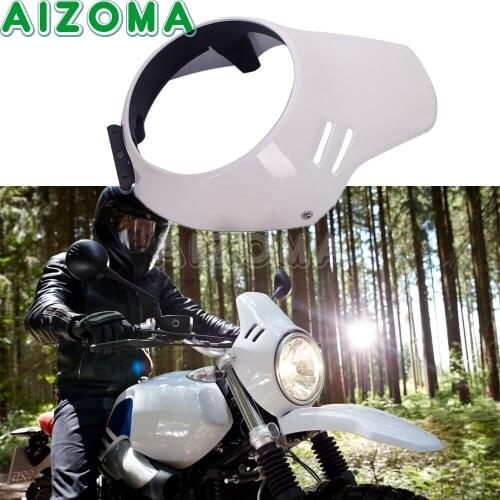Motorcycle Cafe Racer Headlight Fairing with Mount Bracket For BMW R Nine T r9t Urban G/S Scrambler Head Lamp Front Mask Cowl