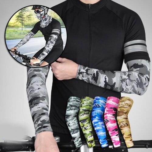 1 Pairs Unisex Cooling Arm Sleeves Cover Cycling Running UV Sun Protection Outdoor Men Nylon Cool Arm Sleeves for Hide Tattoos