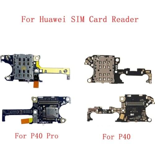 Original SIM Card Reader Board Flex Cable With Mircrophone For Huawei P40 P40 Pro SIM Card Flex Replacement Spare parts