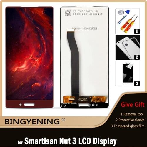 Original For Smartisan Nut 3 LCD Display Screen Touch Digitizer Assembly For 5.99‘’ Smartisan Nut 3 OC105 With Frame Replace