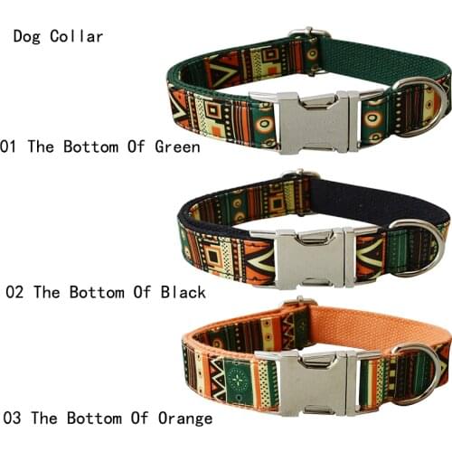National Wind Dog Collar Engraved Pet Name Retailing Special Ethnic Style Colorful Handmade Soft