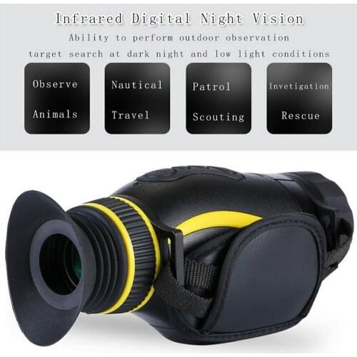 Outdoor Infrared 4X Night Vision Monocular Handheld Optical Telescope Multifunction Tools FK88