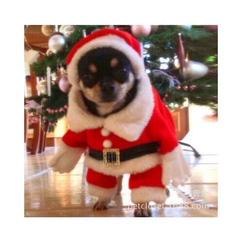 Christmas Cat Costumes Funny Santa Claus Clothes For Small Cats Dogs Xmas New Year Pet Cat Clothing Winter Kitty Kitten Outfits