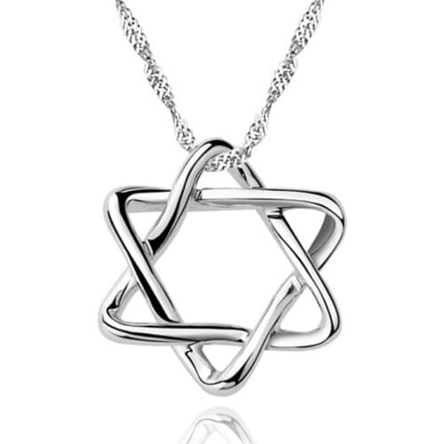 S925 Star Of David Necklace Jewish Hexagram Necklace Magen David Pendant Best Gift For Women Girl