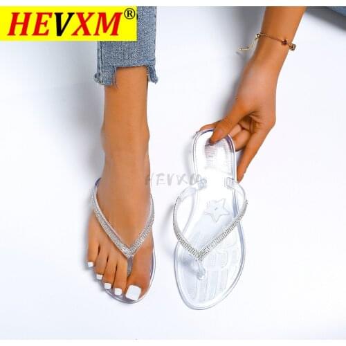 Summer Womens Flip Flops Ladies Flat Open Toe Sandals Slippers Shoes Women Fashion Diamante Casual Beach Slippers Slides Shoes