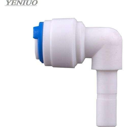 RO Water Plastic Pipe Fitting Elbow 1/4" 3/8" Hose Connection To 1/4" 3/8" Pipe Reverse Osmosis Aquarium System Quick Coupling