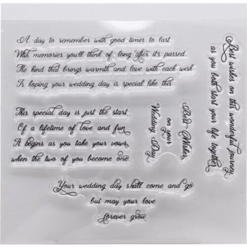 Wedding Blessing Silicone Clear Seal Stamp DIY Scrapbooking Embossing Photo Album Decorative Paper Card Craft