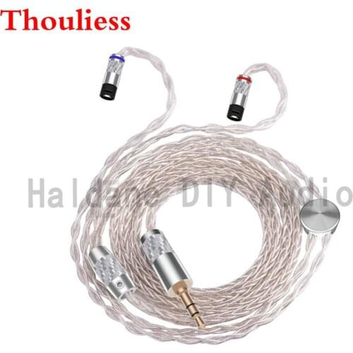 Thouliess HIFI 3.5/2.5/4.4 Balanced 7nOCC Silver plated Headphone Upgrade Cable For IE80 IE8 IE8I IE80S Headphones