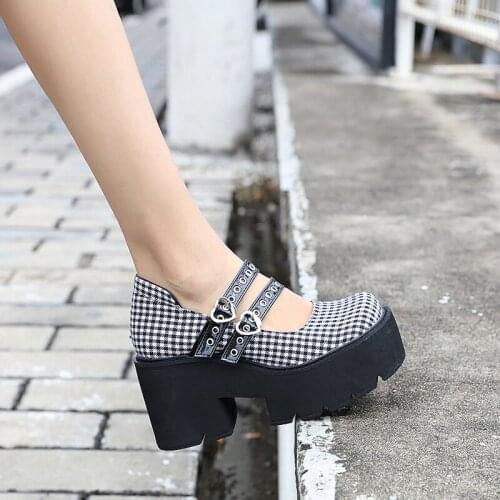 Patent Leather Fashion Thick Bottom Casual Shoes Spring fall Punk Platform Shoes Woman Hot Sale Gladiator Shoes Women Pumps