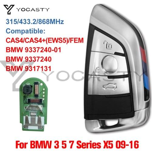 YCOASTY 3 Buttons smart key for BMW 2 series (F45/F46) 5 series(F10/F11/F07/F18) X5 F15/F85 2012 2013 2014 2015 2016 2018 433Mhz